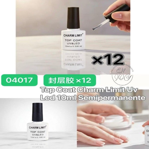 Producto - CAJA X12 Top Coat Charm Limit UvLed 10ml Semipermanente 04017