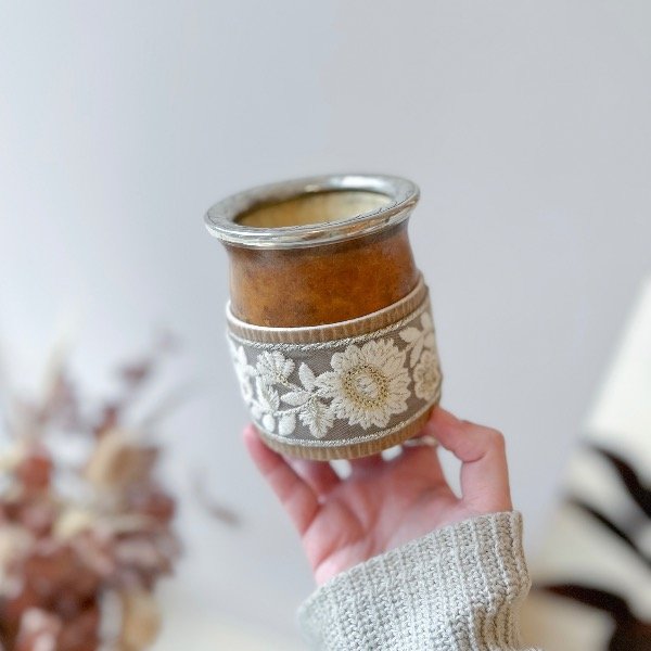 Producto - Mate criollo bordado con virola - Roma - 0