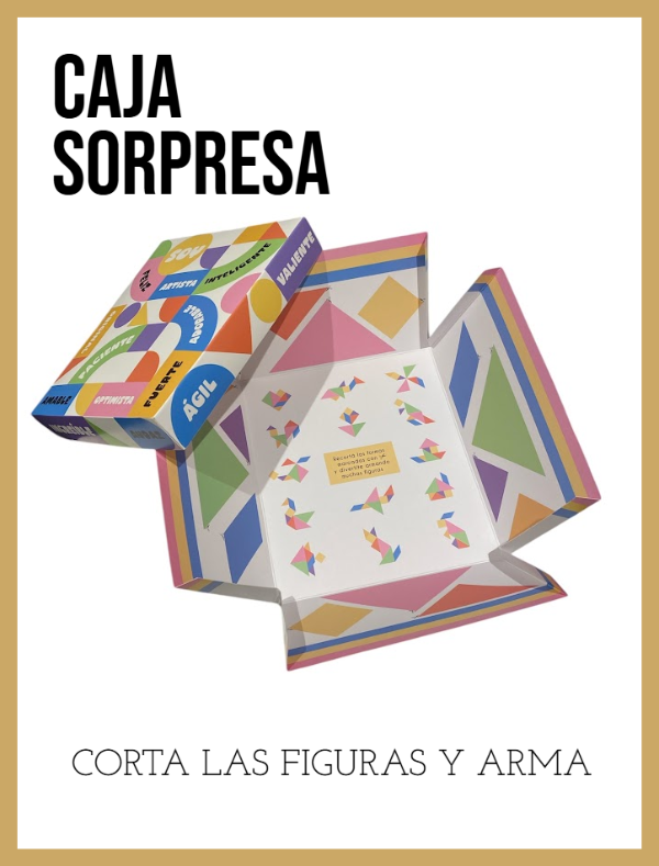 Producto - caja sorpresa GEOMETRIA infantil 16x19x10