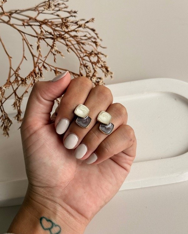 Producto - Aros cubic violeta