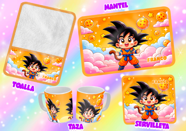 Producto - SET DE 4 ELEMENTOS GOKU