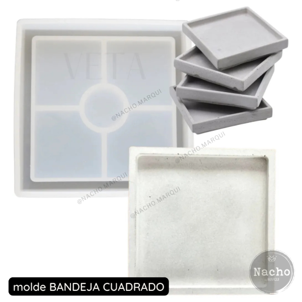 Producto - Molde BANDEJA CUADRADA 10CM