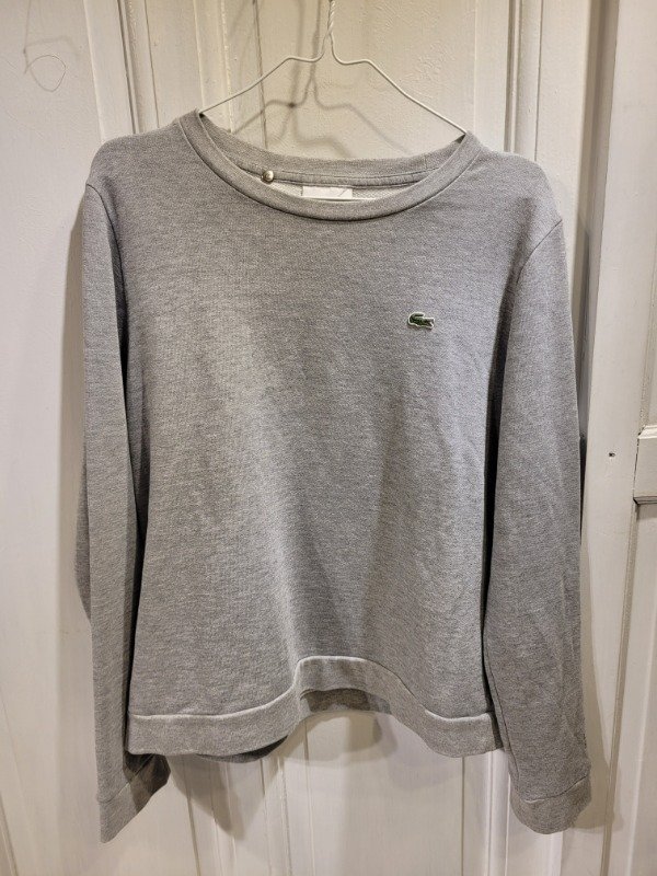 Producto - Buzo LACOSTE gris melange Talle M/L - PRECIO: 90X