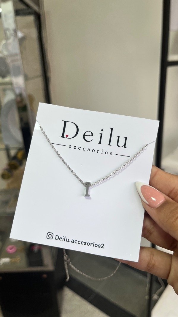Producto - Collar inicial I plateado - 0