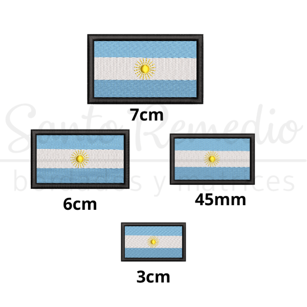 Producto - Bandera Argentina rectangular clásica pack 4 tamaños