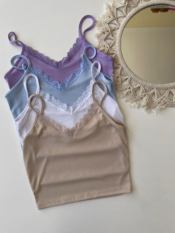 Producto - MUSCULOSA TIRITA MORLEY PUNTILLA - COD 3805