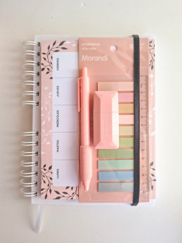 Producto - Combo cuaderno + organizador semanal + accesorios - Luna - 6