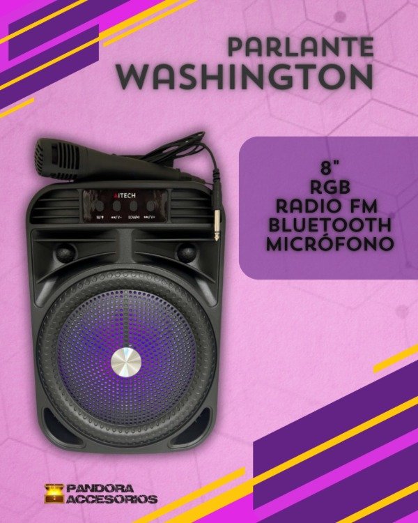 Producto - Parlante Bluetooth Washington 8W