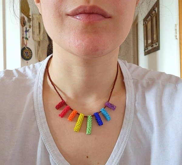 Producto - Collar tubitos rainbow