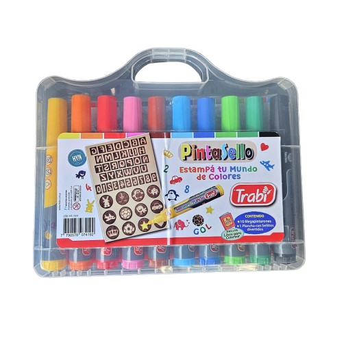 Producto - VALIJA TRABI PINTASELLOS+ PINTURONES+ LIBRO DE COLOREAR