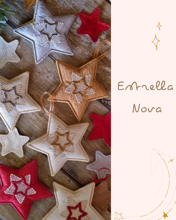 Producto - Navidad 2025 - Deco Navideña en tela - "Estrellas Nova" - Estrellas