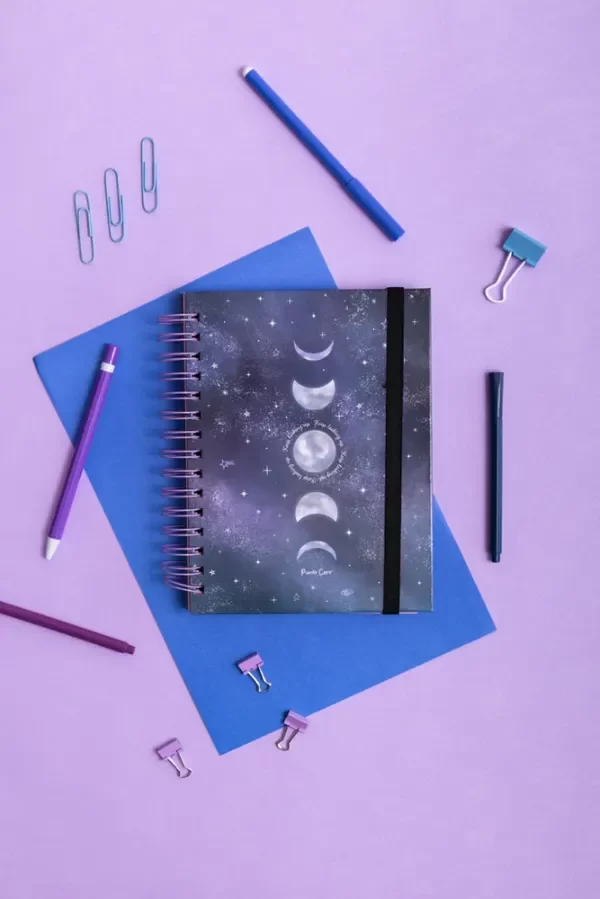 Producto - Cuaderno A5 - Fases Lunares Hojas Removibles