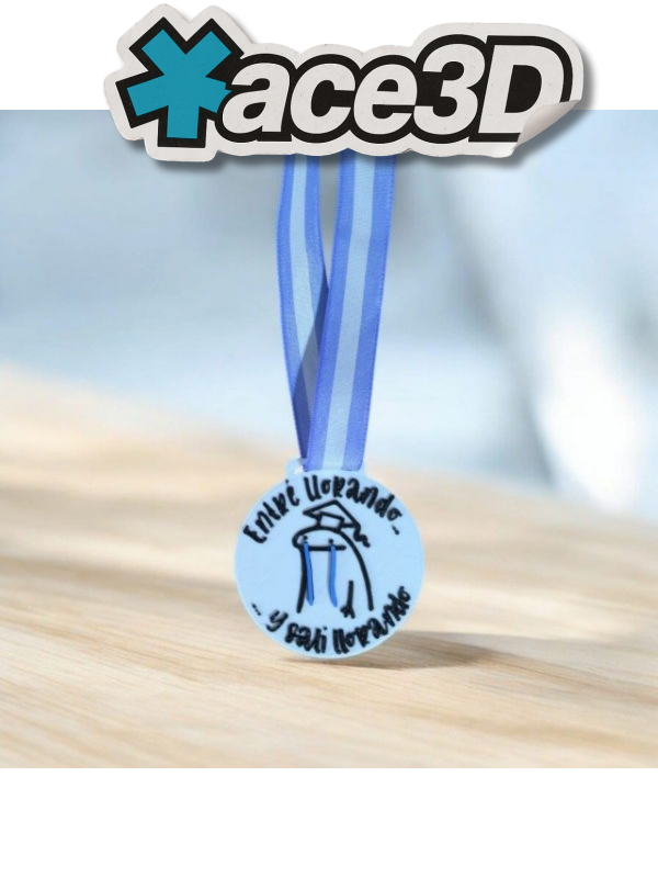 Producto - Medalla Flork de Egresados "Entre Llorando y Salí Llorando"