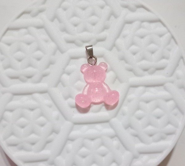 Producto - Dije resina osito rosa