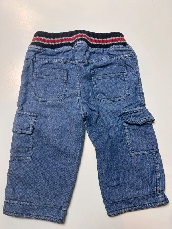 Producto - Pantalon cargo celeste con cintura azul rojo gris Little Akiabara 12 Meses - 2