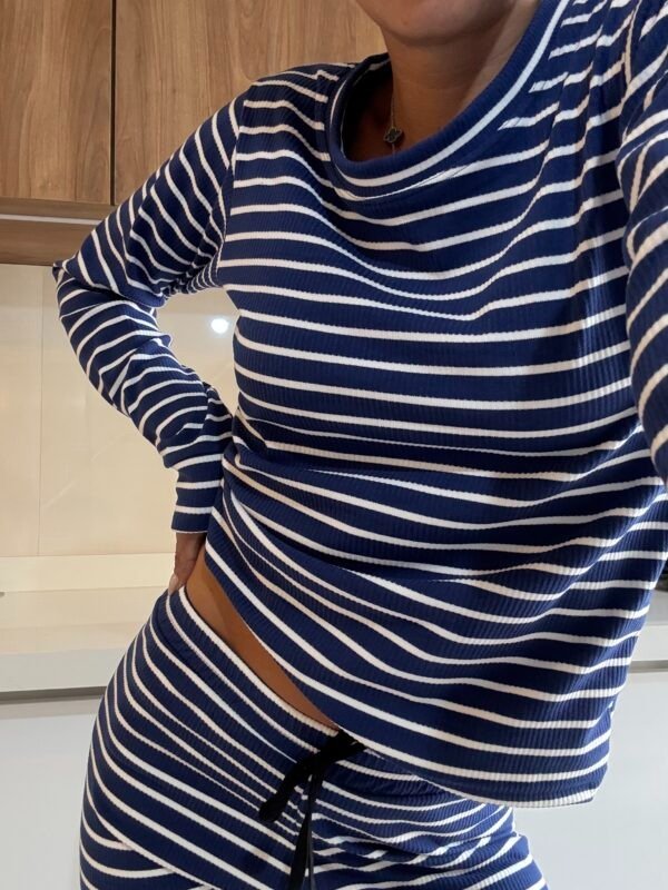 Producto - PIJAMA RAYAS ANCHAS AZUL