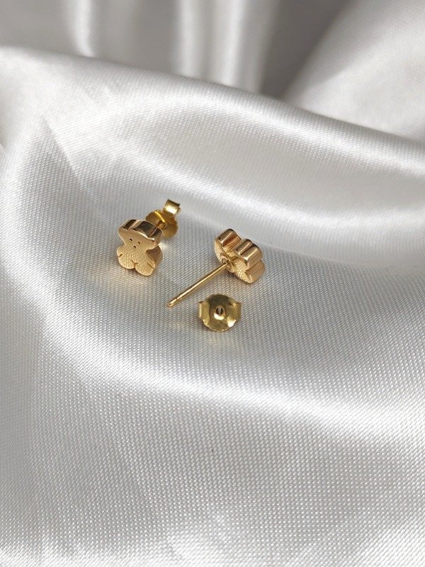 Producto - Aros Osito Oro 18kt Cierre Mariposa - 3
