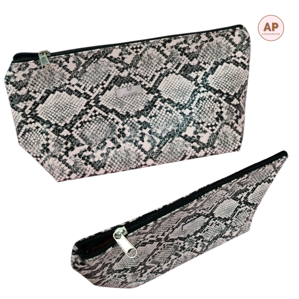 Producto - NECESER CUERINA XL CROCO ANIMAL PRINT ROSA