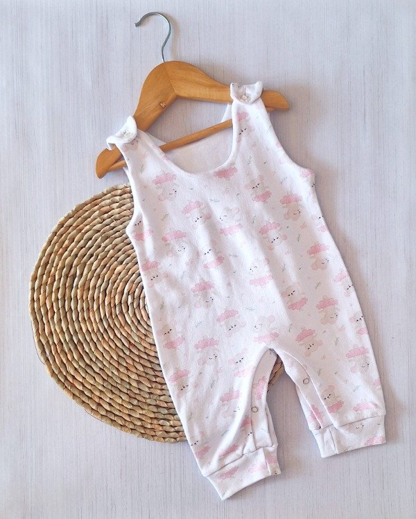 Producto - Enterito Pañalero Blanco Ratoncito Rosa