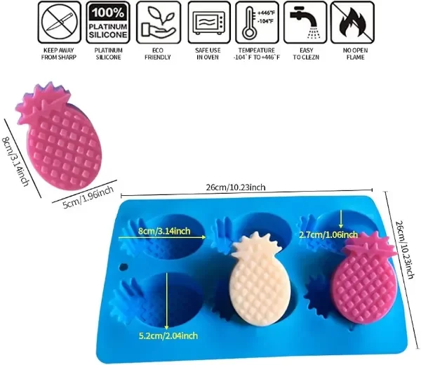 Producto - Molde silicona x6 ananás - 2