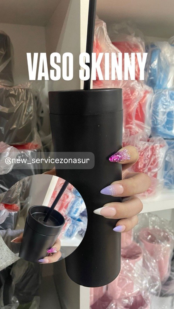 Producto - Vaso skinny NEGRO 500cc