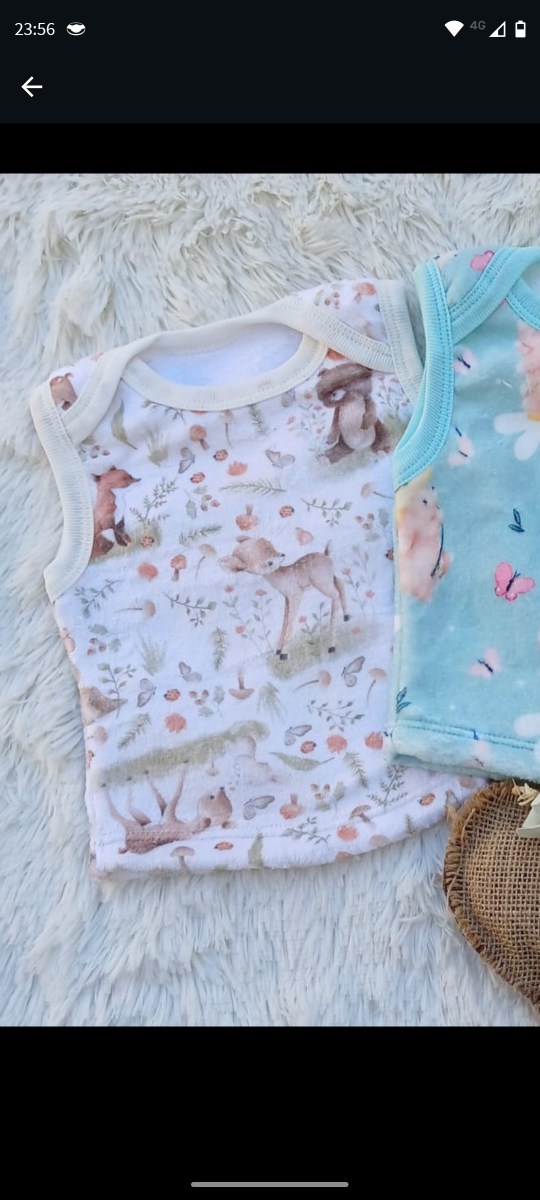 Producto - Chaleco Micropolar animalitos del bosque (es beige, no blanco)