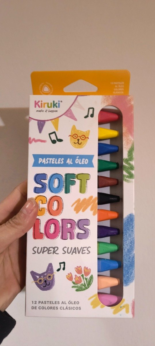 Producto - Crayones soft  pasteles al óleo x 12 unid kiruki