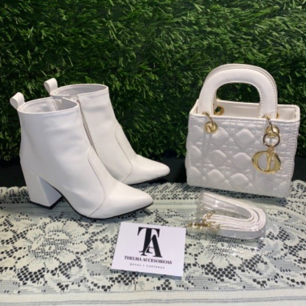 Producto - Combo Botas 1200 + Cartera anastacia blanca