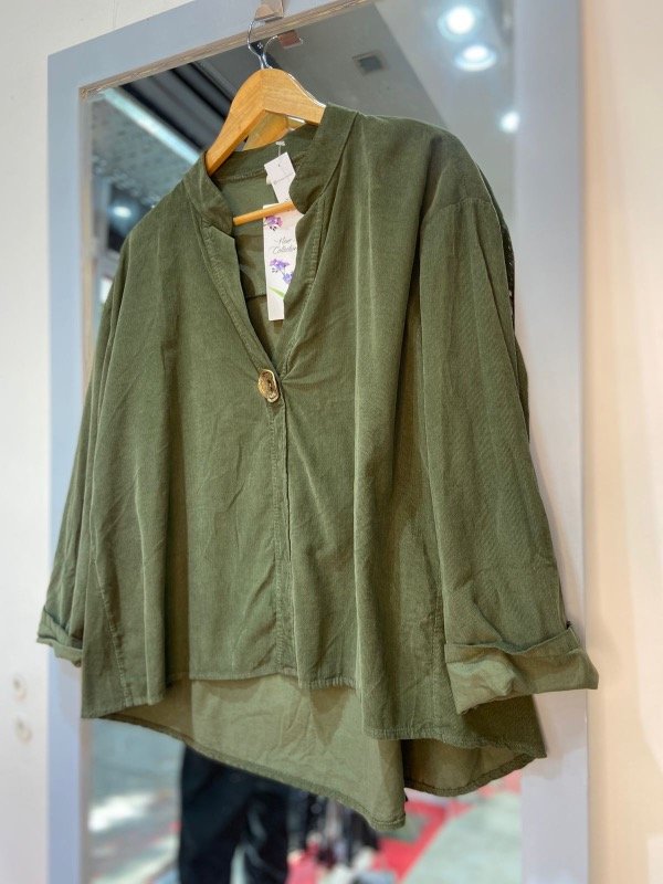 Producto - BLUSA MICROCORDEROY VERDE CON BOTON