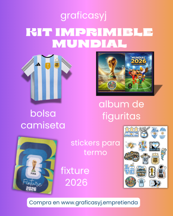 Producto - KIT IMPRIMIBLE MUNDIAL