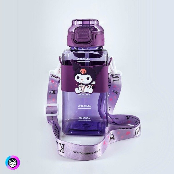 Producto - Botella cuadrada Kuromi con correa