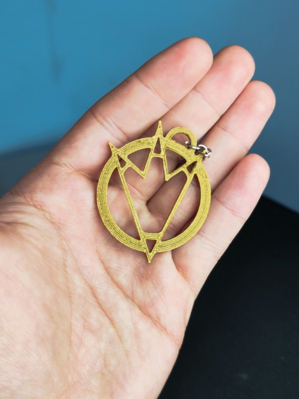 Producto - Llavero 3D / Dino Thunder Power Rangers Emblema Dorado 5 cm (Abaranger)
