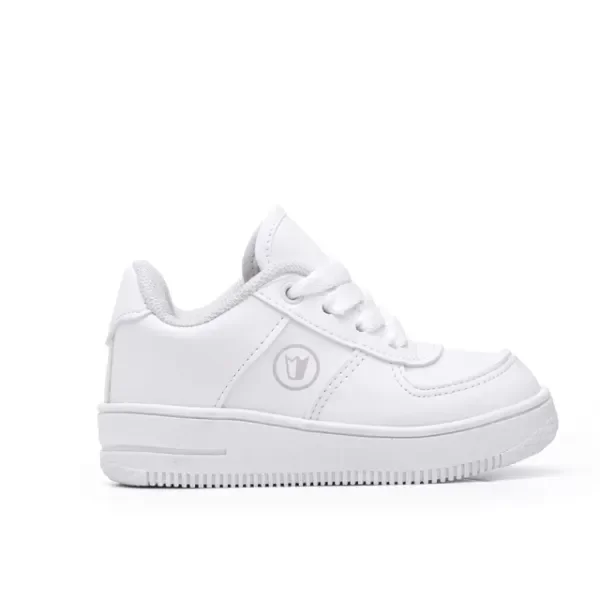 Producto - Zapatilla Colegial Bebe Acordonada Blanca