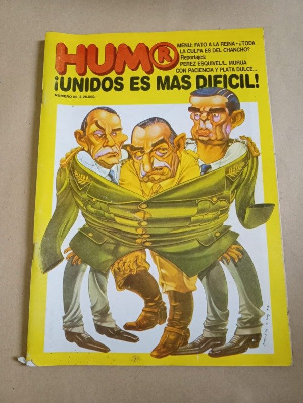 Producto - Revista Humor #86 Unidos es más difícil Pérez Esquivel - Julio 1982