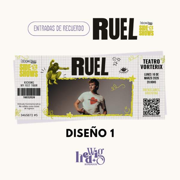 Producto - Entradas de recuerdo 14x6 - RUEL Vorterix (Lolla Sideshow)