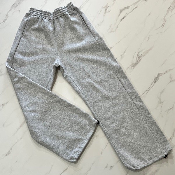 Producto - Pantalón palazzo algodón frizado gris