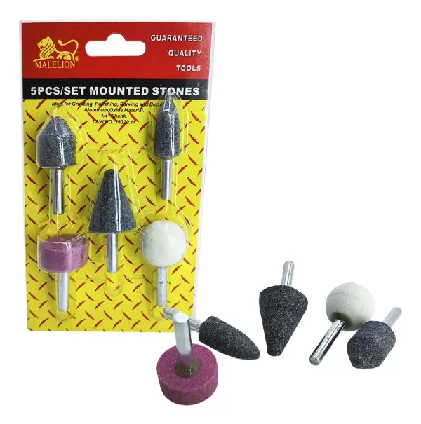 Producto - Accesorios de Piedra Montada para Taladro [Set de 5 Pzs Grandes]