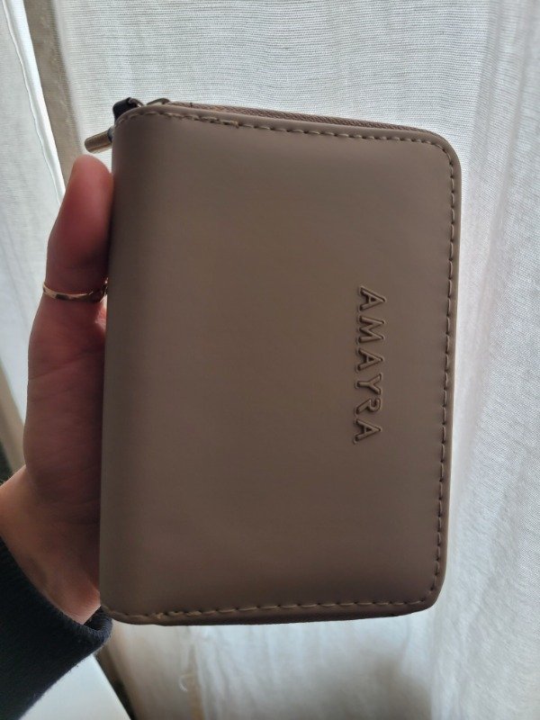 Producto - Billetera Beige chica doble con bolsillo trasero - Amayra - 0