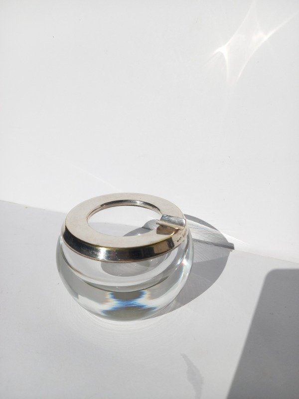 Producto - Cenicero cristal y plata sellada