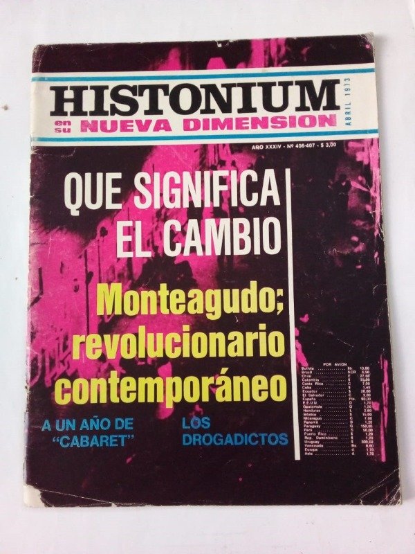 Producto - Histonium en su nueva dimensión #406-407 - Abril 1973 - Monteagudo Cabaret