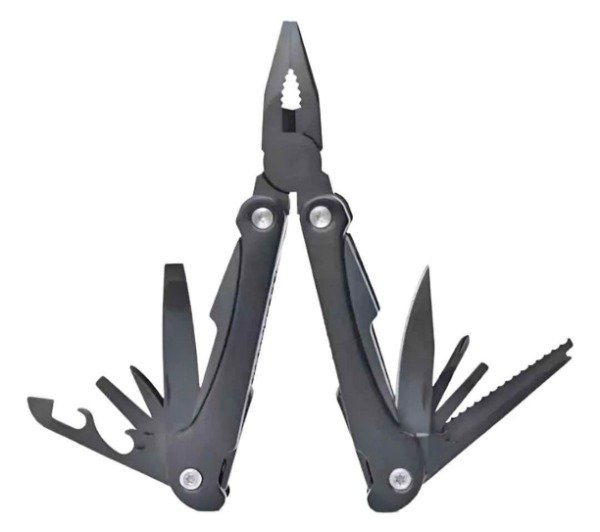 Producto - Pinza multiusos cortaplumas Morgul con estuche color negro