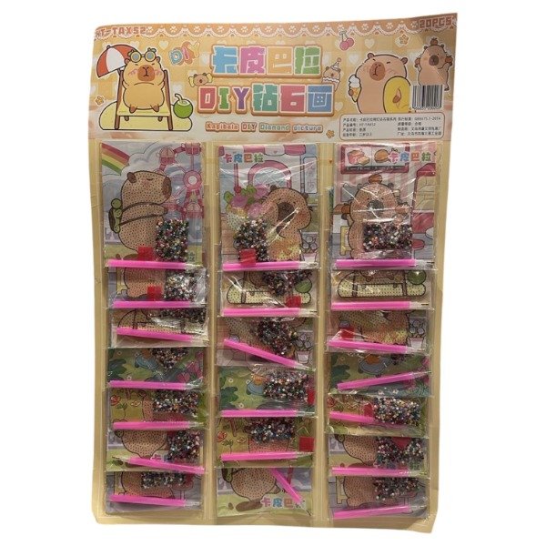 Producto - JUEGO DE GEMAS CON DIAMANTES BLISTER X UNIDAD CARPINCHO (diamond painting)