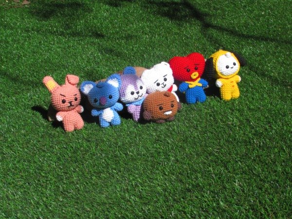 Producto - Llavero Muñecos BT21 Tejido Crochet Coleccionable BTS - 1