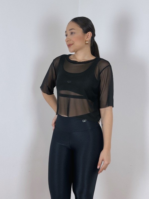 Producto - Cropped de tule - Negro