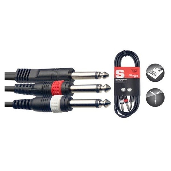 Producto - STAGG CABLE PLUG-A DOS PLUG 3mts