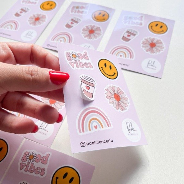Producto - Planchas de stickers 7x9,5cm personalizada (emprendimientos, cumples)