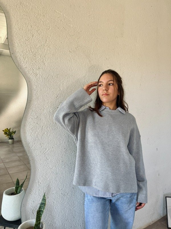 Producto - SWEATER TEJIDO GRIS