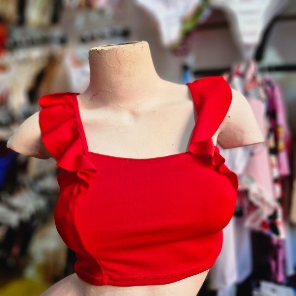 Producto - Top volados rojo - talle único