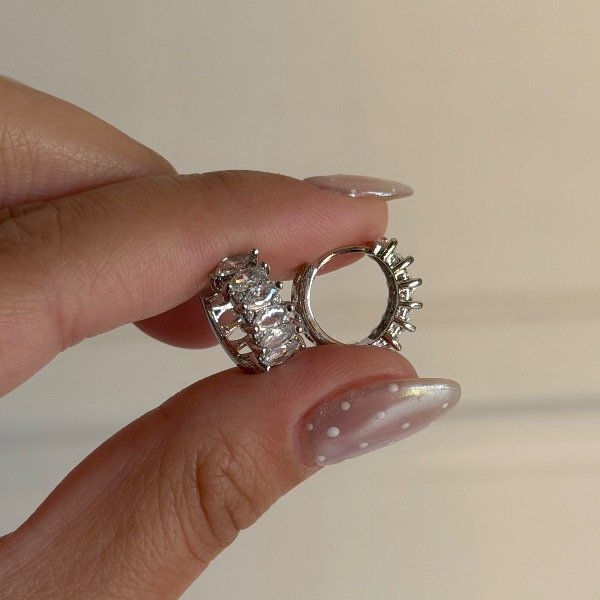Producto - Aros niki plateados - 1