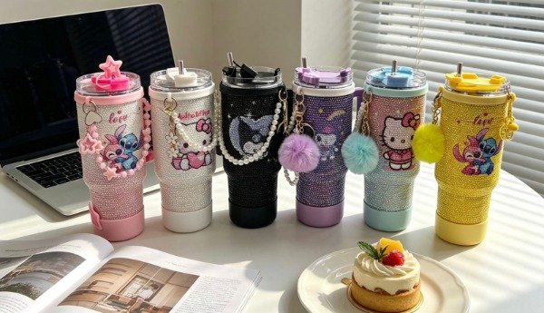 Producto - (WA-2026-9)Vasos Quencher brillo Con Accesorios - 1200ML